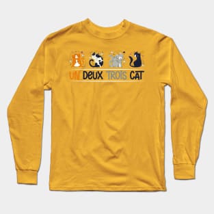Un deux trois cat Long Sleeve T-Shirt